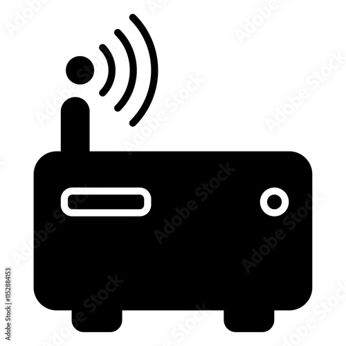 Router with Wi-fi symbol. Wi-Fi hotspot zone. The concept of a Wireless Modem