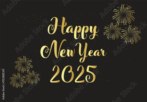 Happy new year 2025 banner