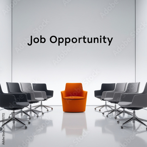 We are hiring message blank chair announcement Open job vacancies to join our team Recruitment sign