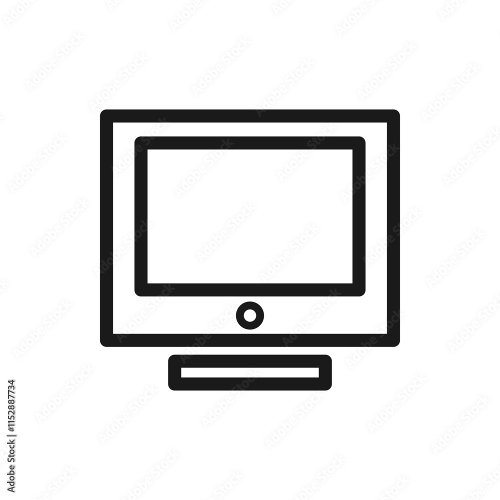 Computer monitor illustration icon design Computer monitor illustration icon design