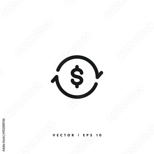 Cashback Icon. Editable Stroke