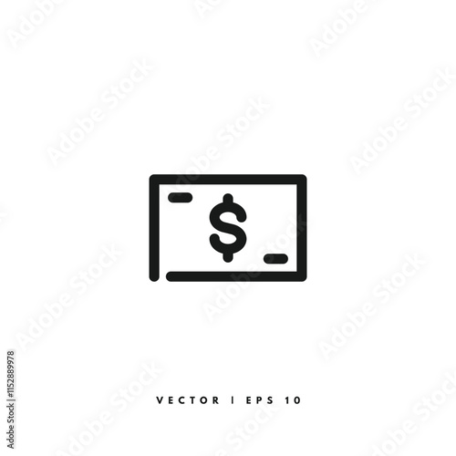 Money Icon. Editable Stroke