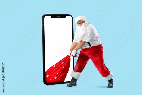 Santa Claus with bag full o...