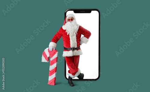 Cool Santa Claus with candy...