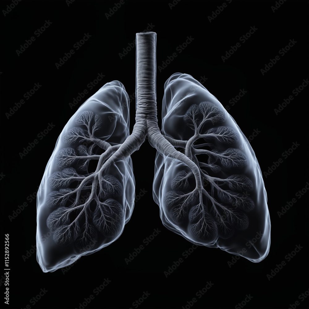 lungs made of Smoke on an isolated plain white background lungs made of Smoke on an isolated plain white background