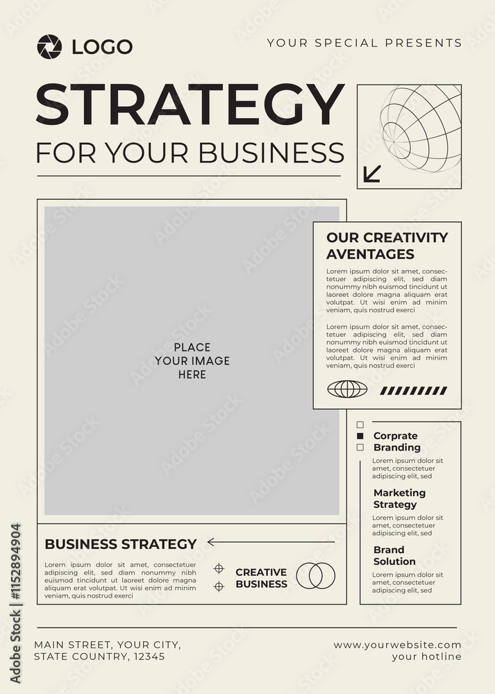 Obraz premium Business Strategy Flyer