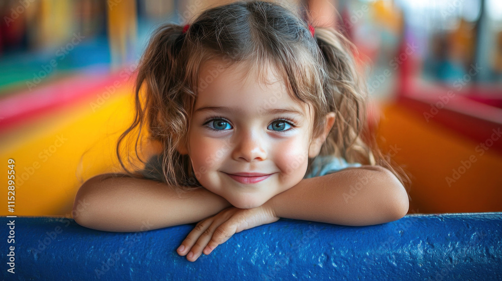 Happy kids playing hide-and-seek in a colorful playground with lots of laughter Happy kids playing hide-and-seek in a colorful playground with lots of laughter