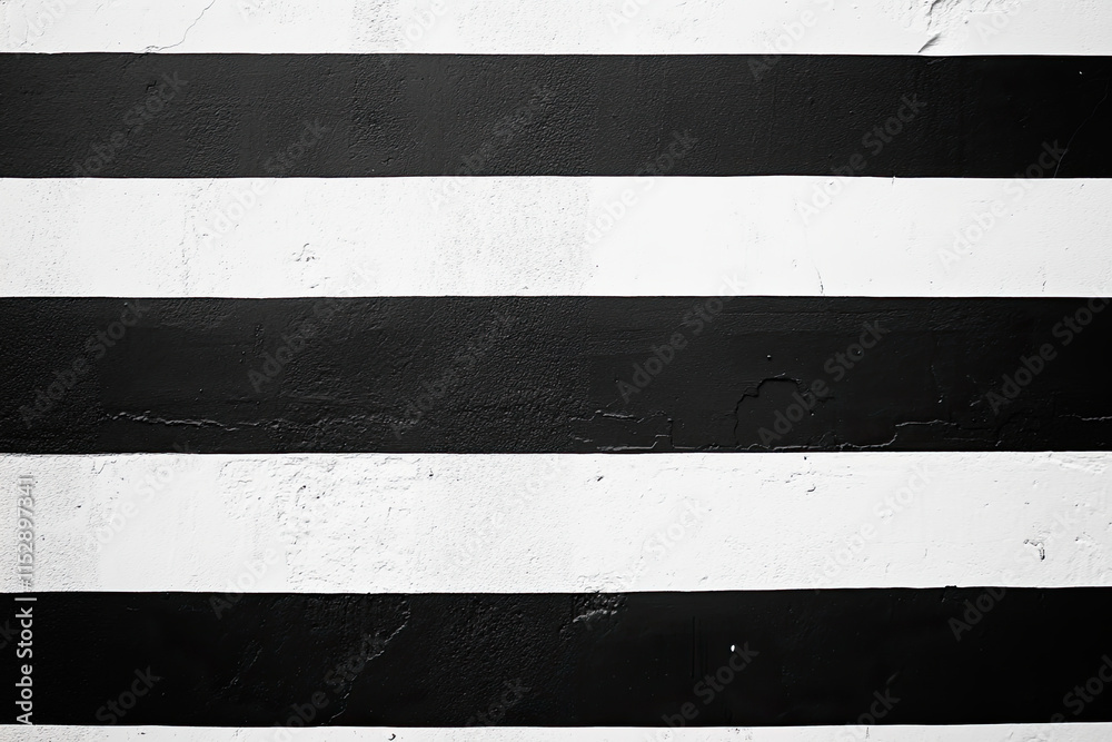 Fototapeta premium Minimalistic black and white striped pattern creating a bold backdrop