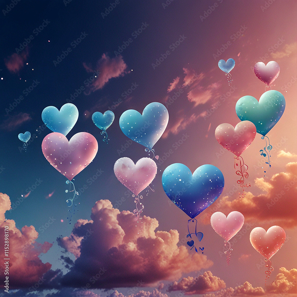 Fototapeta premium heart in the sky