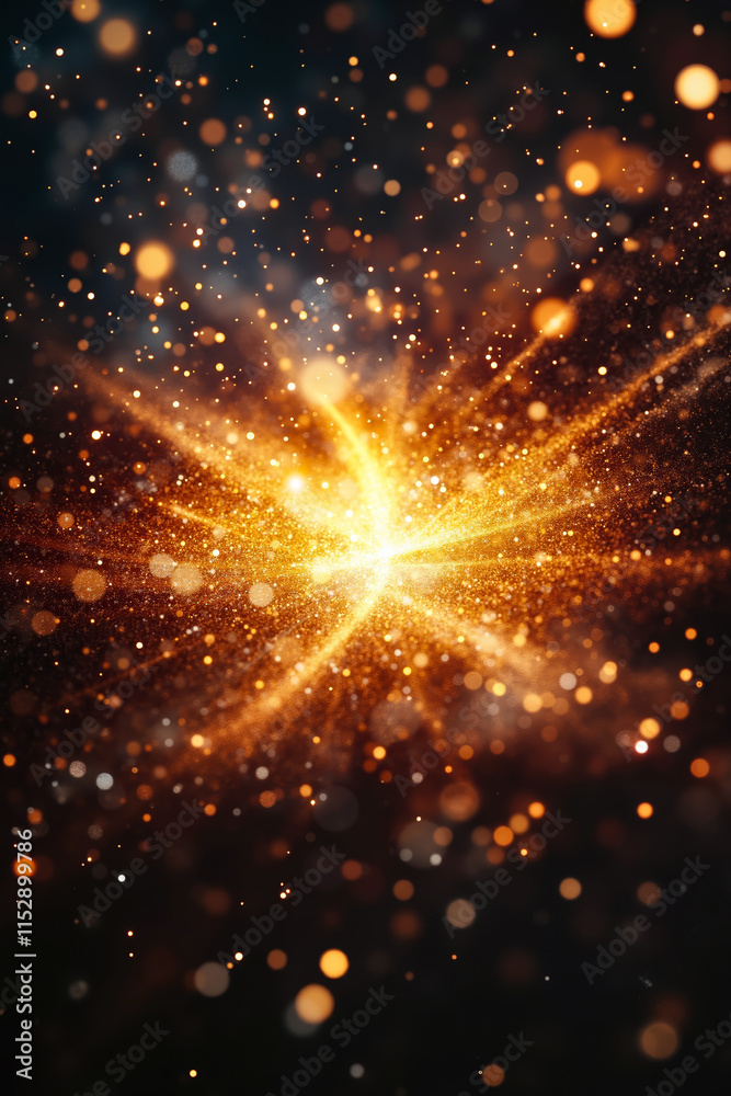 A bright star burst of light on a dark background A bright star burst of light on a dark background