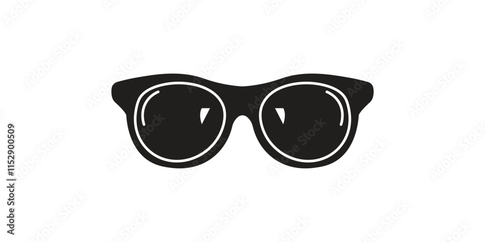 Stylish Black Sunglasses. Modern Sunglasses vector illustration or Fashionable Eyewear Design Stylish Black Sunglasses. Modern Sunglasses vector illustration or Fashionable Eyewear Design