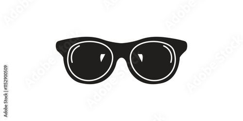 Stylish Black Sunglasses. Modern Sunglasses vector illustration or Fashionable Eyewear Design