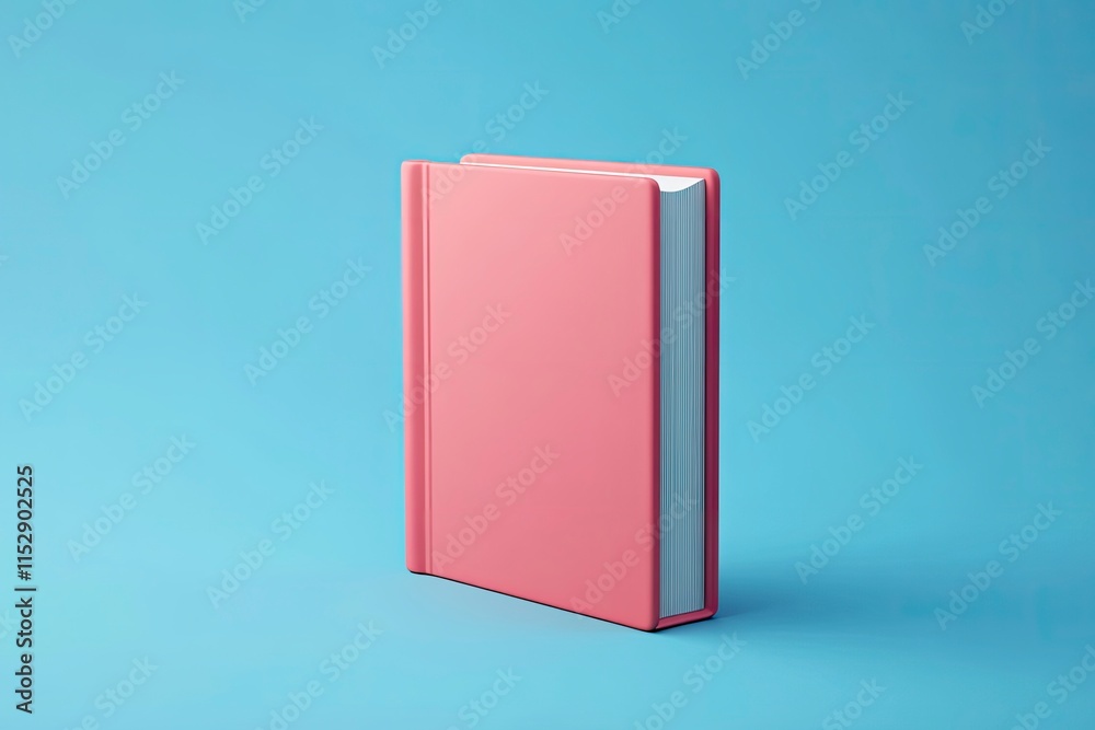 3d rendering book icon againts blue background 