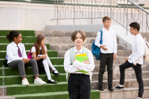 Cute boy and his classmates...