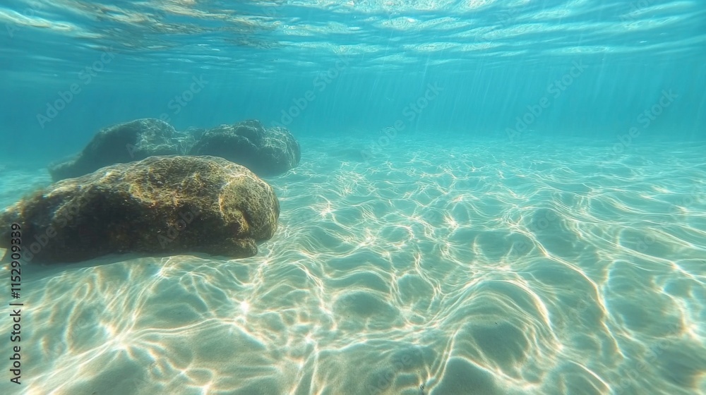 Fototapeta premium Clear Marine Ecosystem with Detailed Textures and Behavior