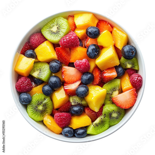 Vibrant Mixed Fruit Salad in a Bowl