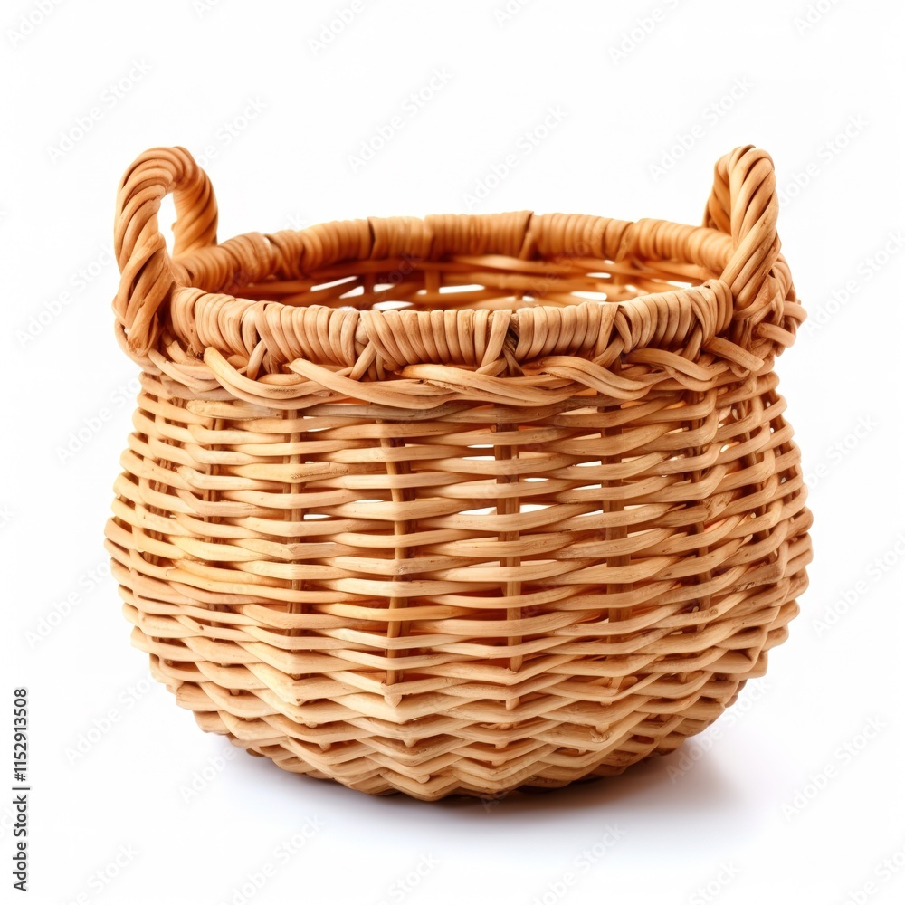 Obraz premium wicker basket isolated on white