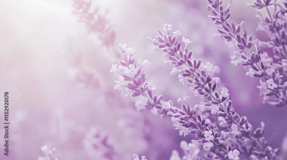 Obraz premium A bunch of purple flowers with a light blue background