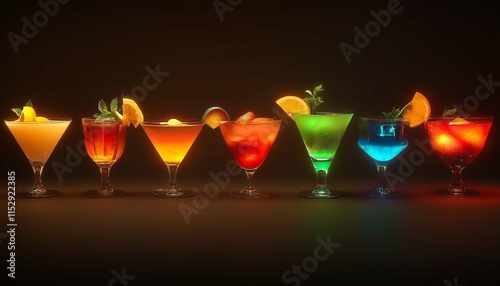 Various Summer Mocktails drinks