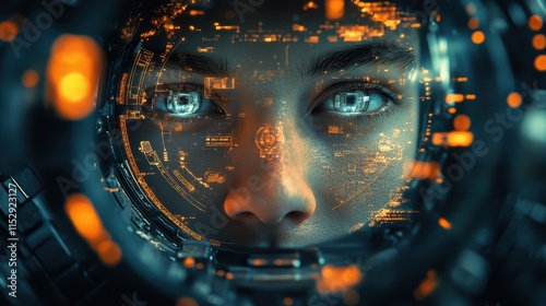 Wallpaper Mural Heavy industrial equipment overlaid with a workers face, highlighting the human element in manufacturing. Torontodigital.ca