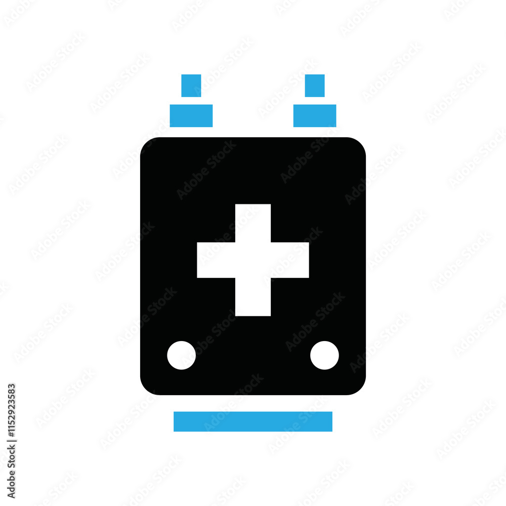 Hydrogen Fuel Cell icon illustration flat Hydrogen Fuel Cell icon illustration flat