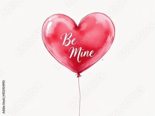 Be mine heart balloon. Perfect for Valentine's Day. photo