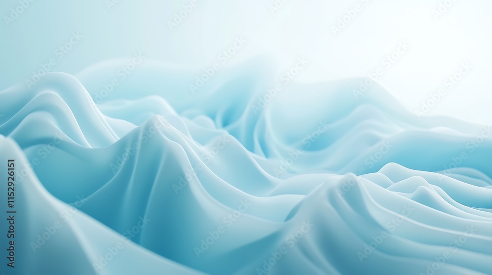 Fototapeta premium The image is a blue and white gradient of a mountain range