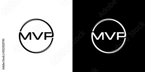 Mvp Logo Design Abstract Monogram Simple Vector