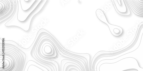 Topographic map background geographic line map with seamless ornament design. The black on white contours vector topography stylized height of the lines map.