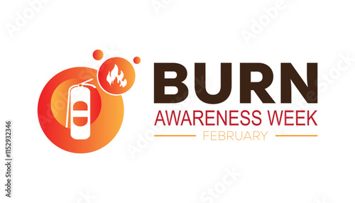 Burn Awareness Week creative concept design. Vector template for banner, greeting card, poster, prints, social media, flyer ,with background.