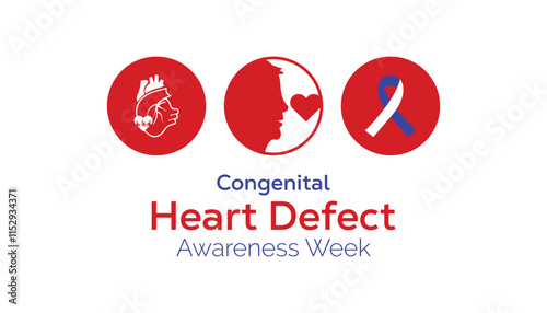 Congenital Heart Defect Awareness Week creative concept design. Vector template for banner, greeting card, poster, prints, social media, flyer ,with background.