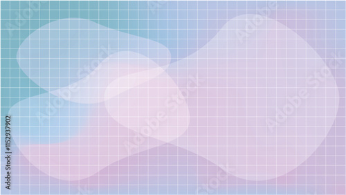 グラデーションと方眼紙の模様の抽象的な背景素材