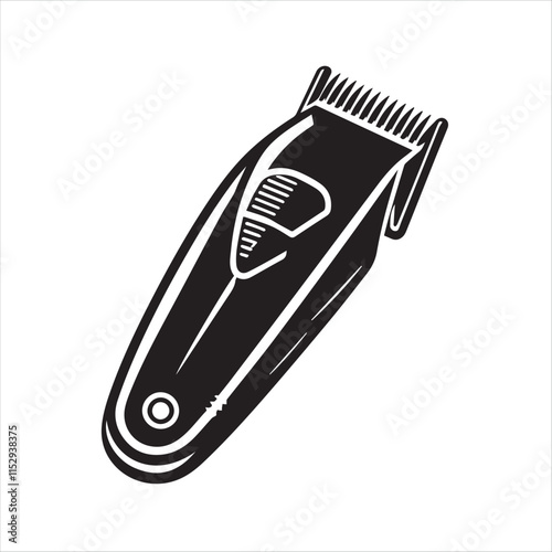 Clippers in Detail: An elegant, meticulously crafted illustration, perfectly depicting a modern hair clipper, evoking the precision and art of hairstyling and grooming.