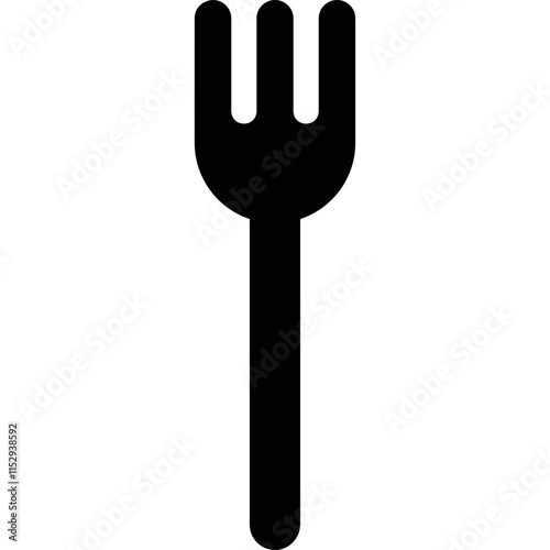 Fork simple vector icon