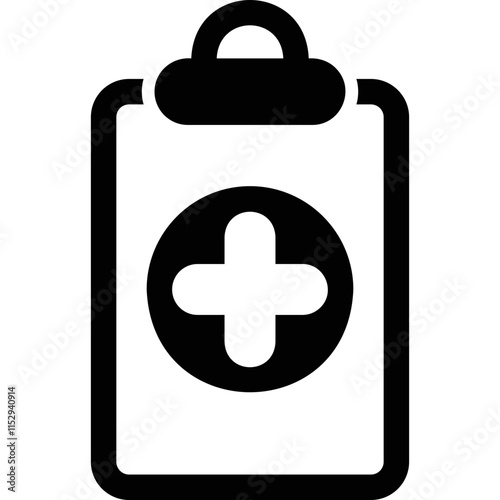 Simple vector icon medical note board