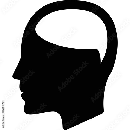 Simple vector icon human head