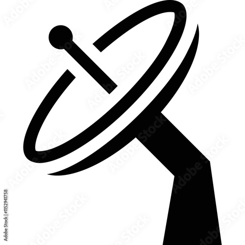 Simple vector icon terrestrial satellite dish