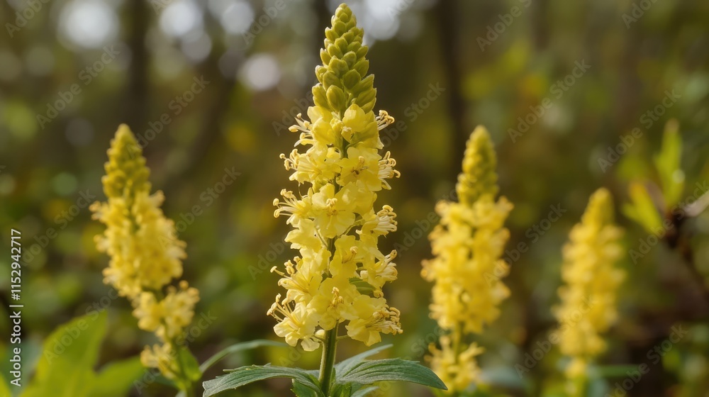 Vibrant Yellow Flowering Plant Blossoming in a Lush Natural Setting Capturing the Essence of Spring and Nature's Beauty Vibrant Yellow Flowering Plant Blossoming in a Lush Natural Setting Capturing the Essence of Spring and Nature's Beauty