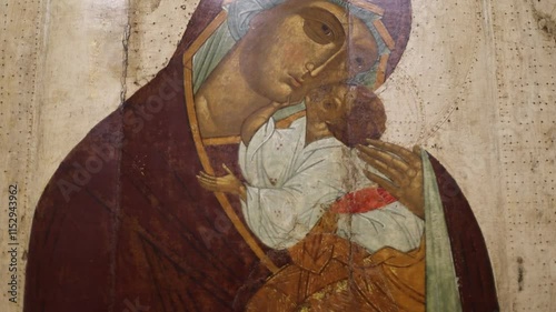 Russia Vyborg 11.11.2024 Icons in the Orthodox Christian Church.