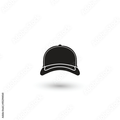 Cricket and Baseball sports cap icon on a white background vector illustration