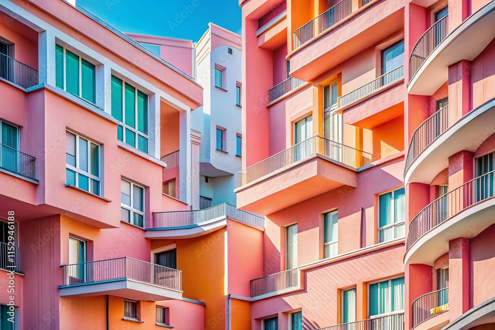Abstract Acrylic Painting Pastel Pink Peach White Architectural Photography Abstract Acrylic Painting Pastel Pink Peach White Architectural Photography