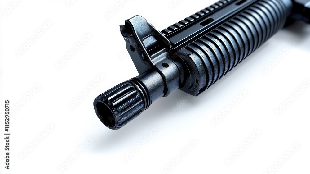 Close up of a Tactical Assault Rifle with Accessories Close up of a Tactical Assault Rifle with Accessories