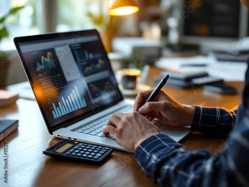 Focused Financial Analysis A Professional Workspace
