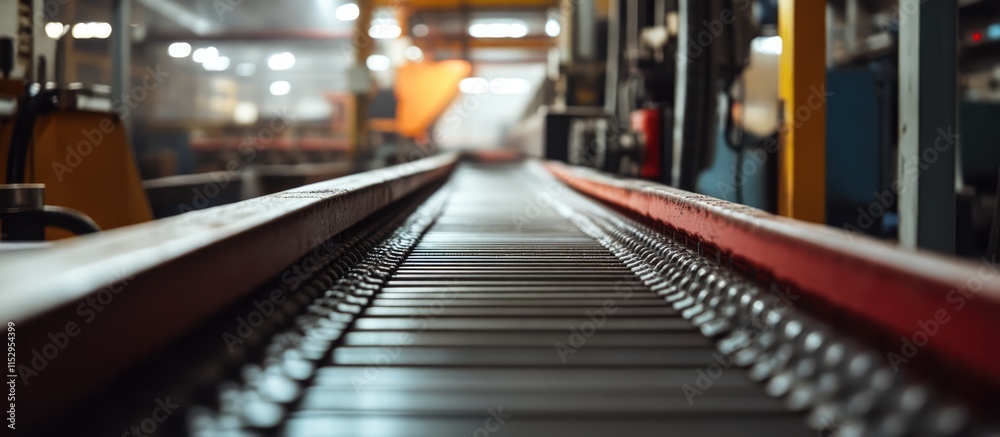Precision industrial machinery in action highlighting operational efficiency on a factory conveyor belt in a modern manufacturing environment Precision industrial machinery in action highlighting operational efficiency on a factory conveyor belt in a modern manufacturing environment