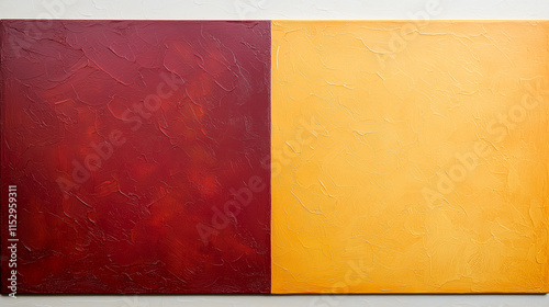 Crimson and Gold Abstract P...