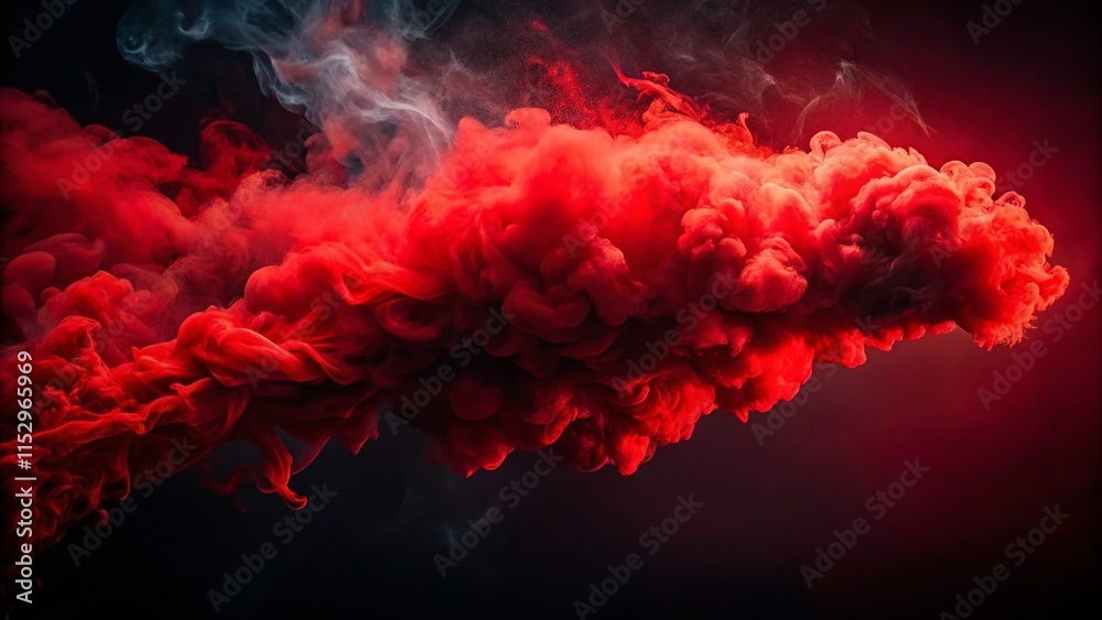 Abstract Red Smoke Texture: Dark Background, Right-Side Copy Space Abstract Red Smoke Texture: Dark Background, Right-Side Copy Space