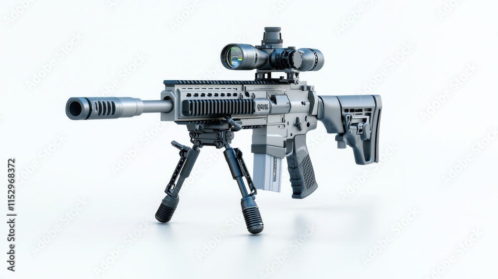 Tactical Assault Rifle with Advanced Optics and Accessories for Military and Law Enforcement Tactical Assault Rifle with Advanced Optics and Accessories for Military and Law Enforcement