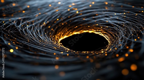 Wallpaper Mural Exploring the mysteries of a cosmic black hole visualization digital art dark space environment abstract concept Torontodigital.ca