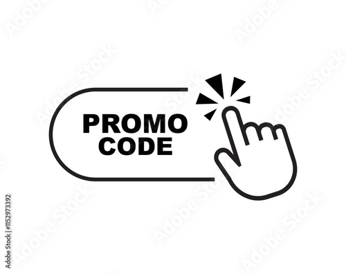 promo code sign on white background