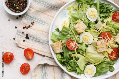 Fresh caesar salad with cri...